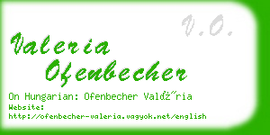 valeria ofenbecher business card